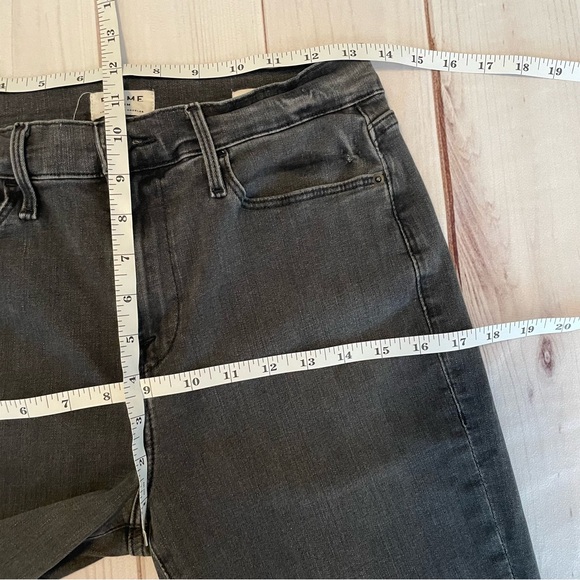 Frame Le High Flare Jeans Women’s 29 Black Gray Designer Money Denim Stretch - Picture 10 of 13